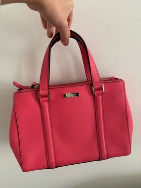 kate spade hot pink structured satchel